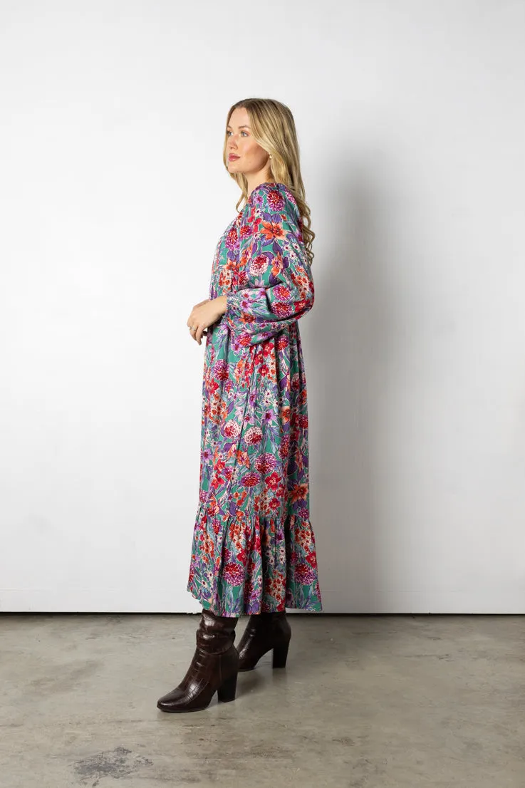 Fall Florals Maxi Dress