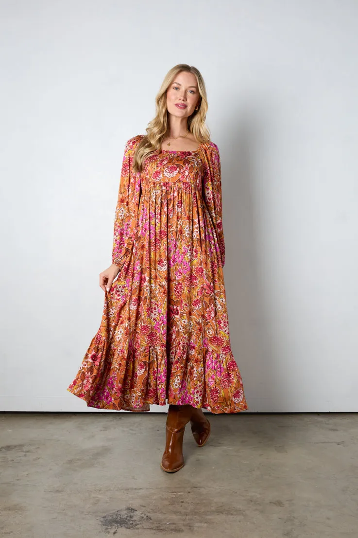 Fall Florals Maxi Dress