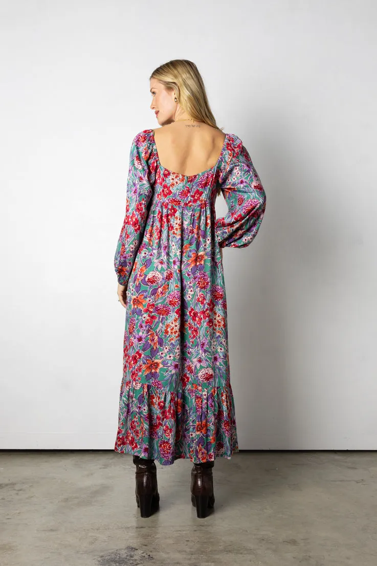 Fall Florals Maxi Dress
