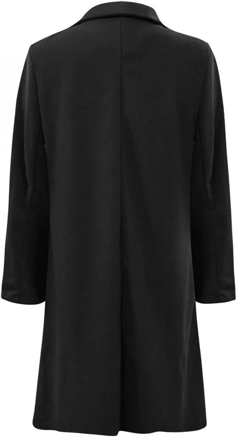 Febecool Coats For Women Lapel Collar Jacket Bomber Jacket Warm Coat Blazer Jackets Sweater Coat Button Slim Jacket