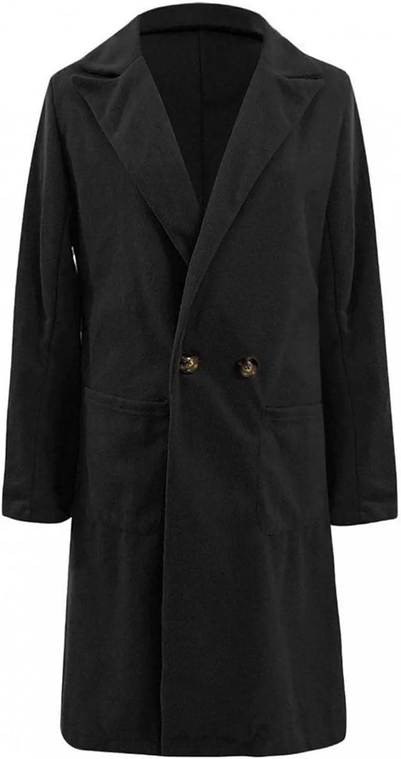 Febecool Coats For Women Lapel Collar Jacket Bomber Jacket Warm Coat Blazer Jackets Sweater Coat Button Slim Jacket