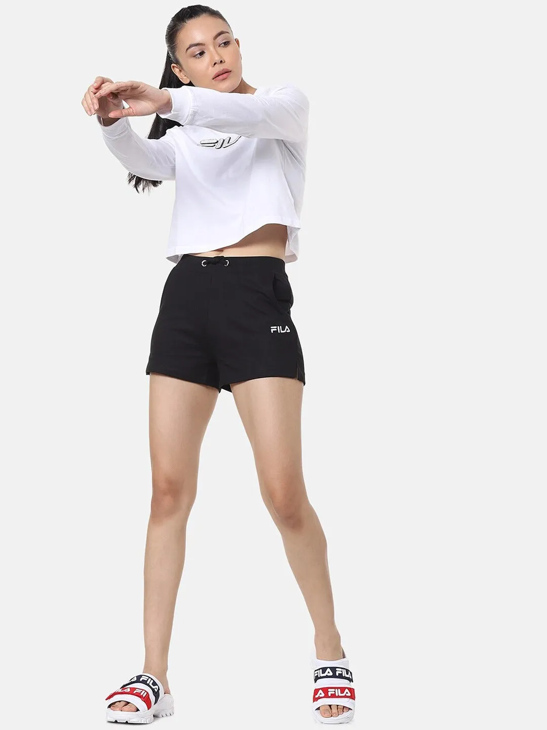 Fila Black Jen Women's Logo Shorts