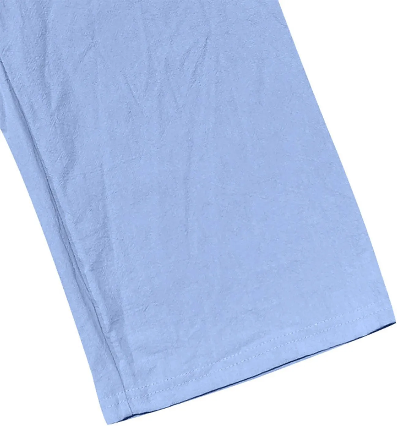 Finelylove Mens Casual Summer Linen Pants Relaxed Fit Button Beach Pants Elastic Waist Drawstring Long Lounge Yoga Trousers