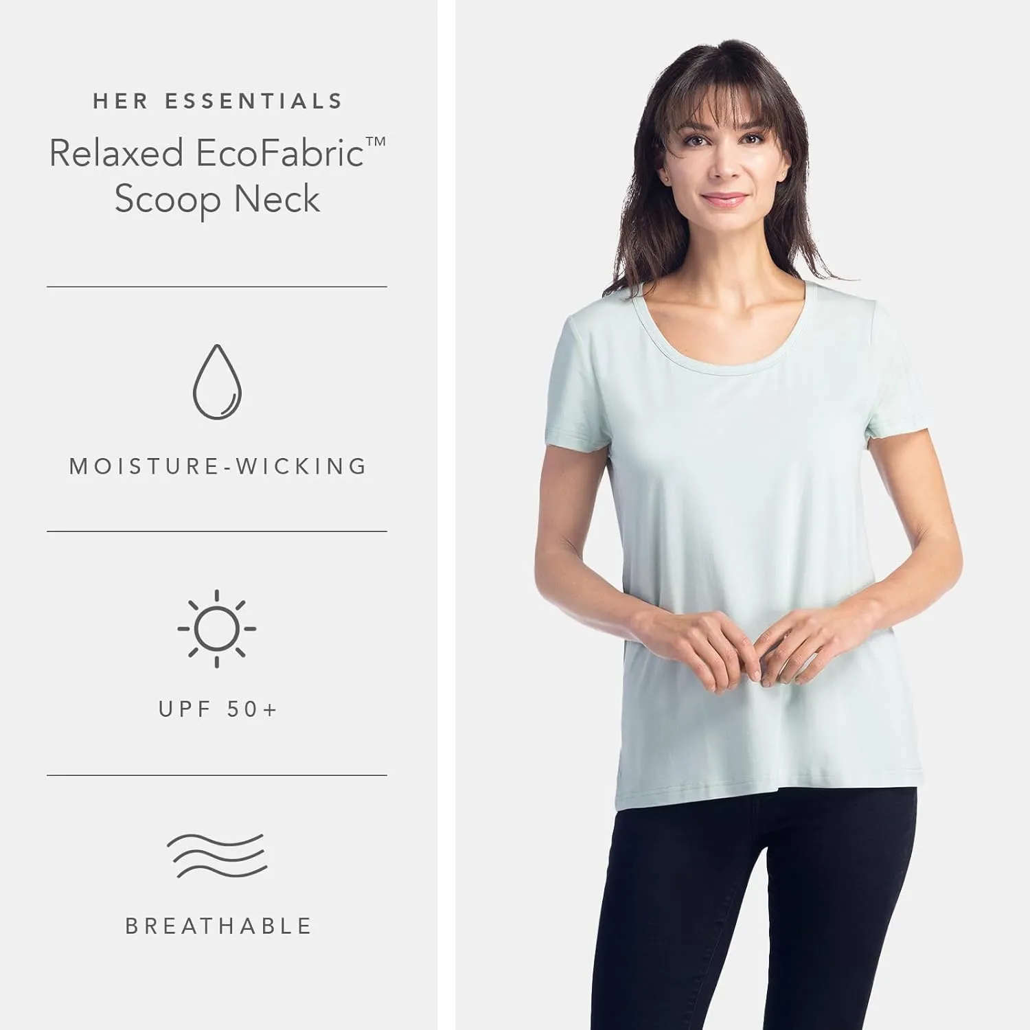 Fishers Finery Women's Ecofabric Short Sleeve Scoop Neck Tee; Relaxed Fit