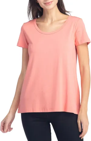 Fishers Finery Women's Ecofabric Short Sleeve Scoop Neck Tee; Relaxed Fit
