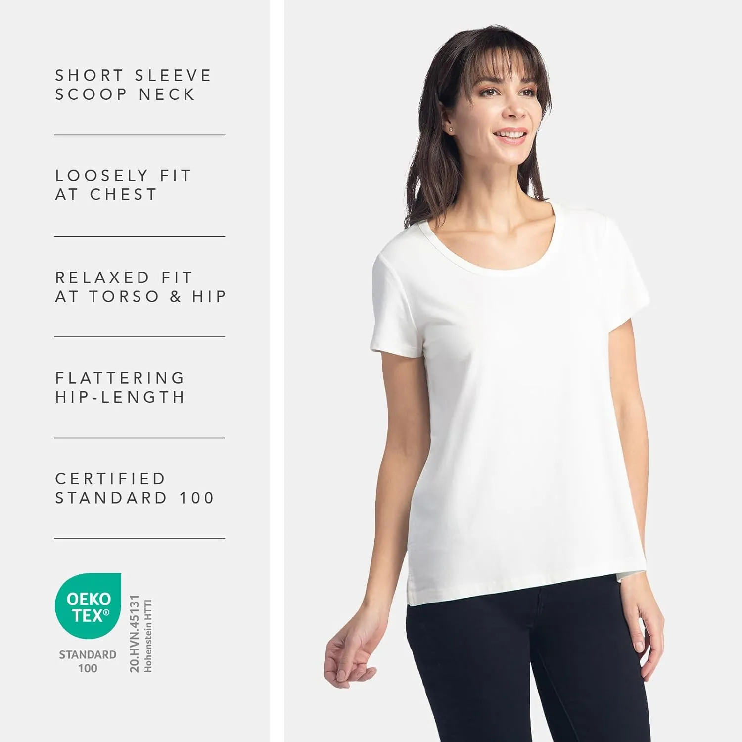 Fishers Finery Women's Ecofabric Short Sleeve Scoop Neck Tee; Relaxed Fit