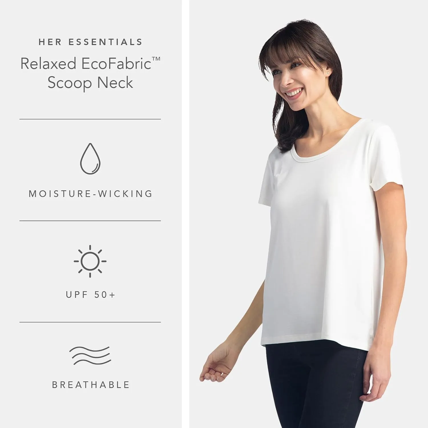 Fishers Finery Women's Ecofabric Short Sleeve Scoop Neck Tee; Relaxed Fit