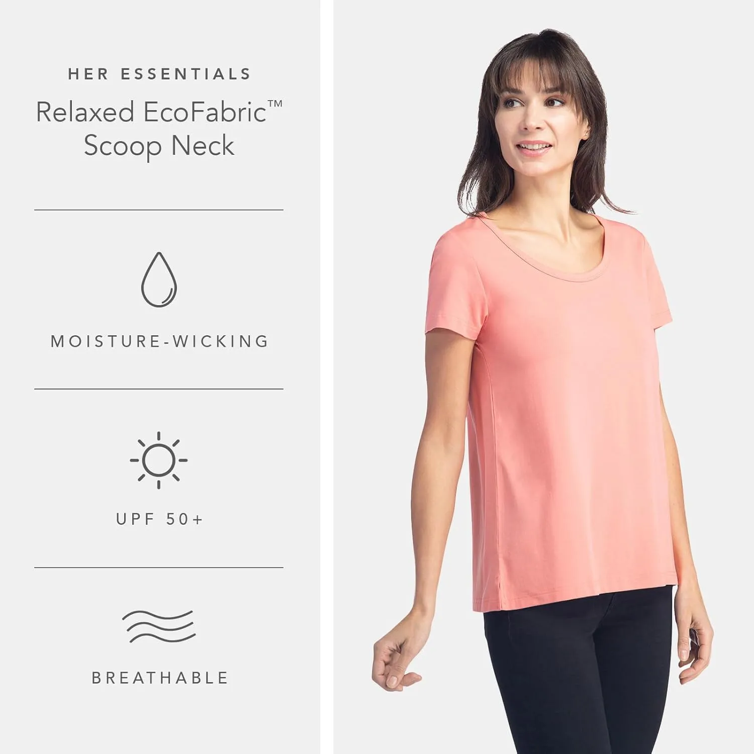 Fishers Finery Women's Ecofabric Short Sleeve Scoop Neck Tee; Relaxed Fit