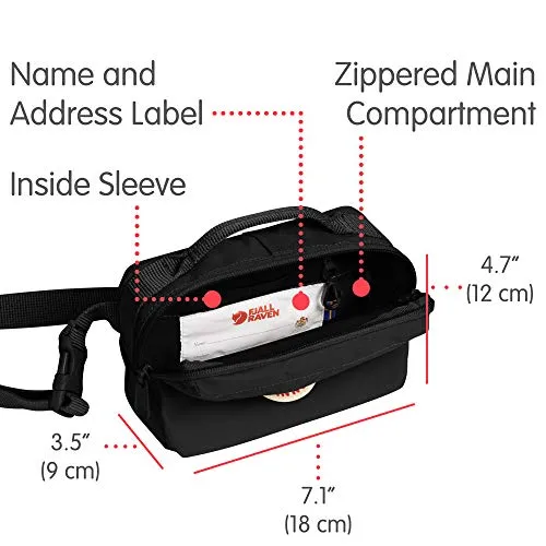 Fjallraven, Kanken Hip Pack with Waist Belt for Everyday Use and Travel, Black
