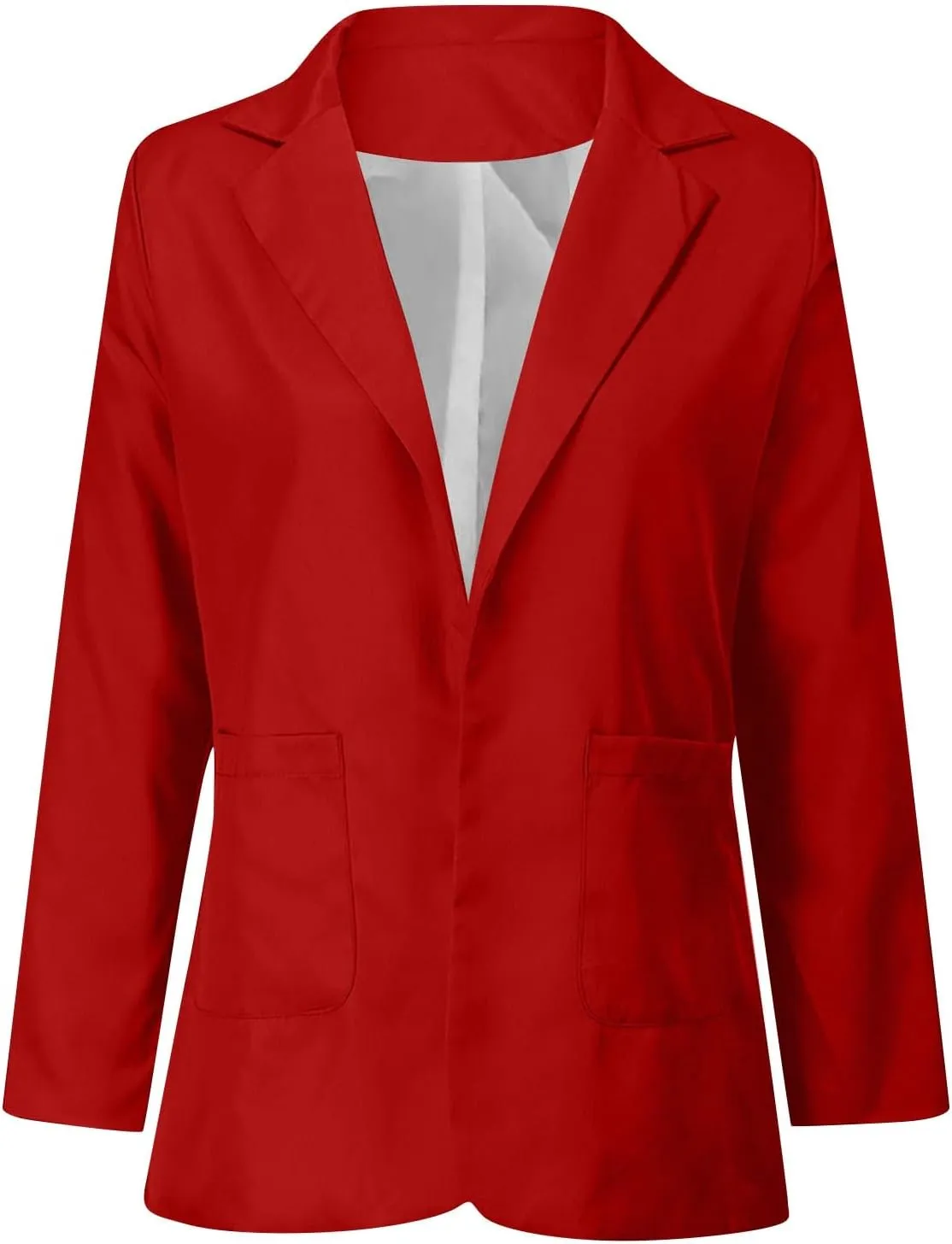 FQZWONG Blazers For Women Business Casual Long Sleeve Suit Jackets Professional Clothes Work Outfits Open Front Outerwear