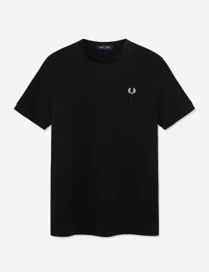 Fred Perry Pocket Detail Pique T-Shirt - Black