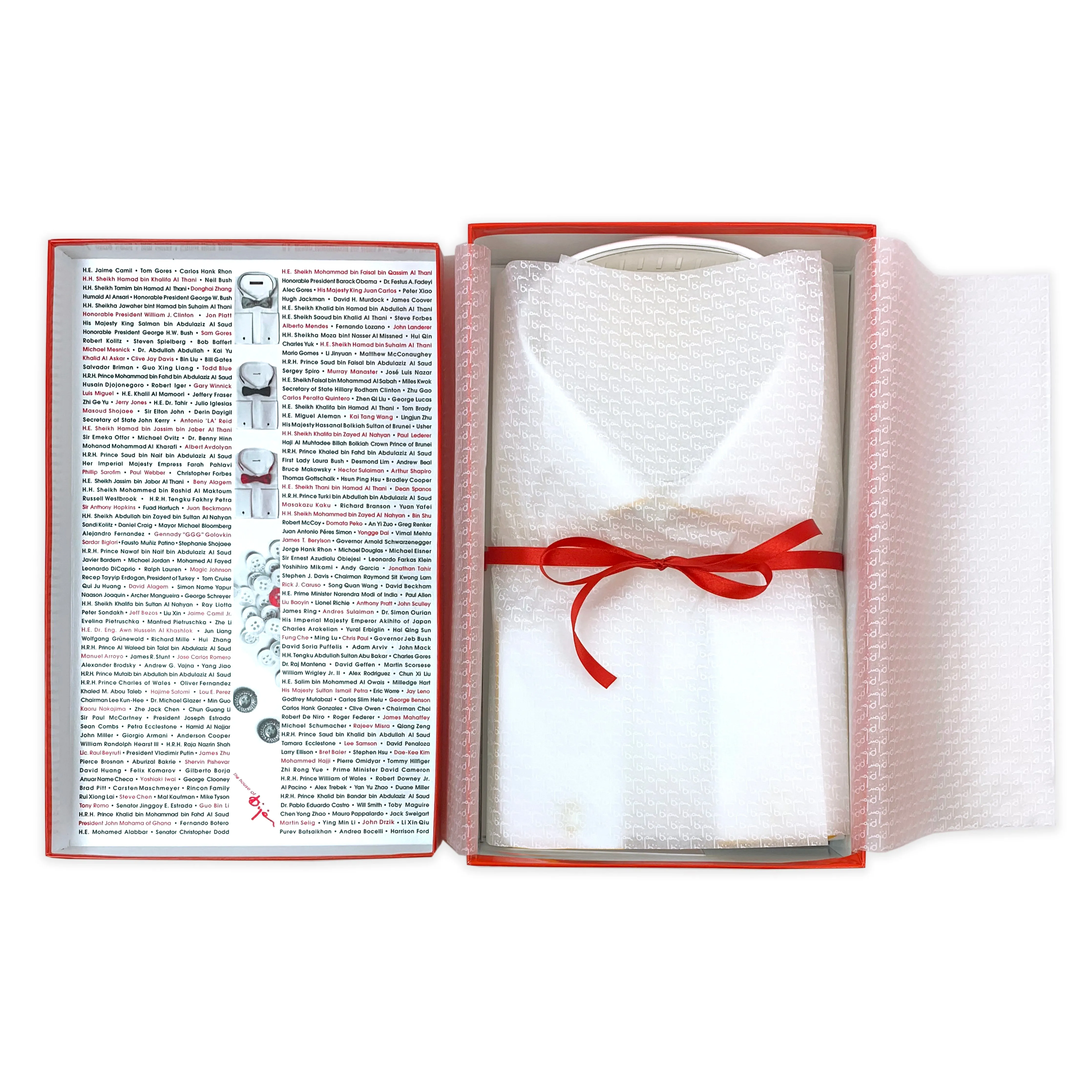 French Cuff Dress Shirt with Bijan Yellow Piping Detail
