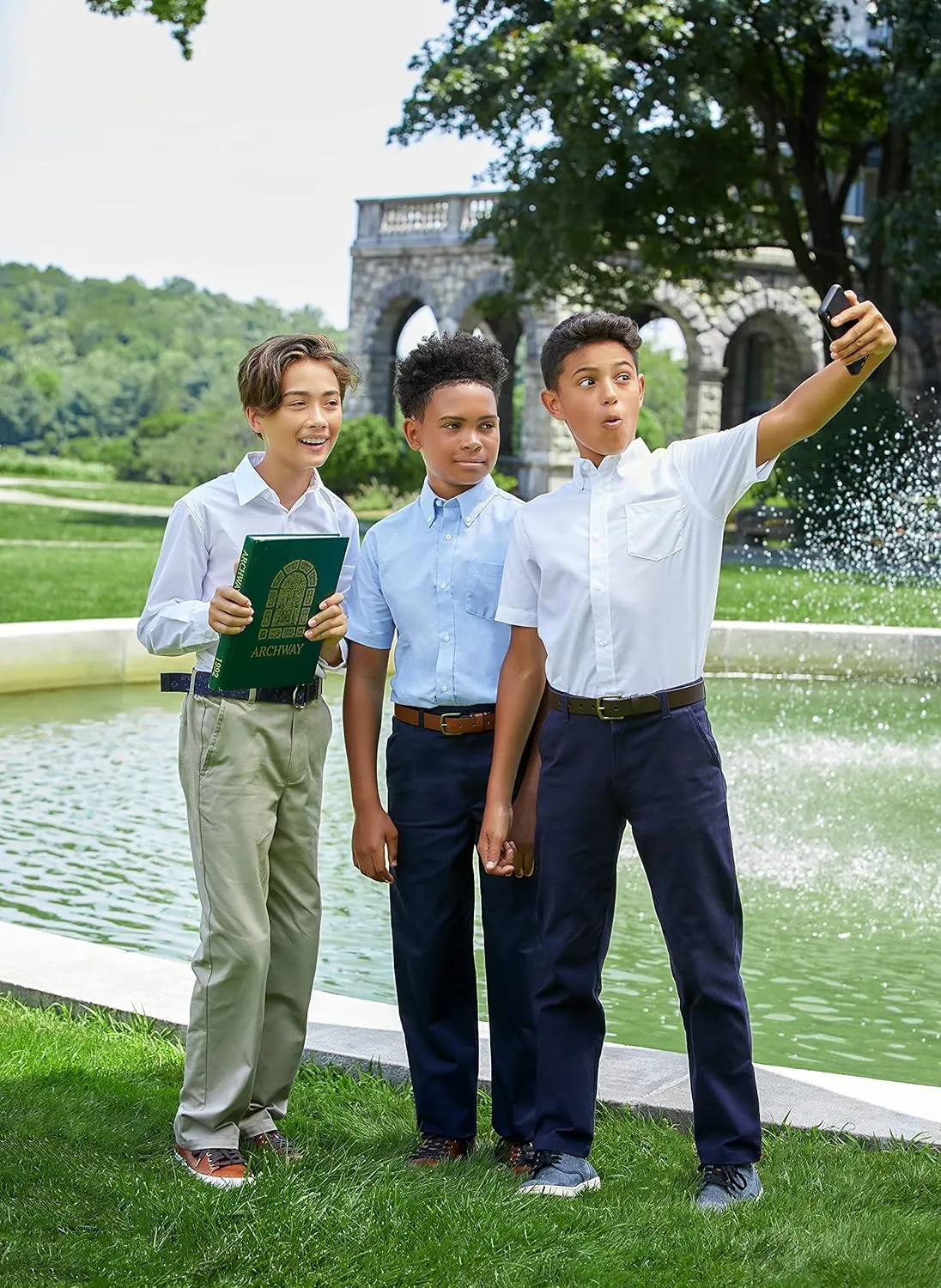 French Toast Boys Pull-on Relaxed Fit School Uniform Pant (Standard & Husky)