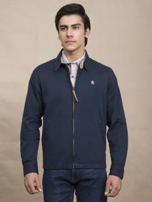 FULL SLEEVE COLLAR NAVY JACKET