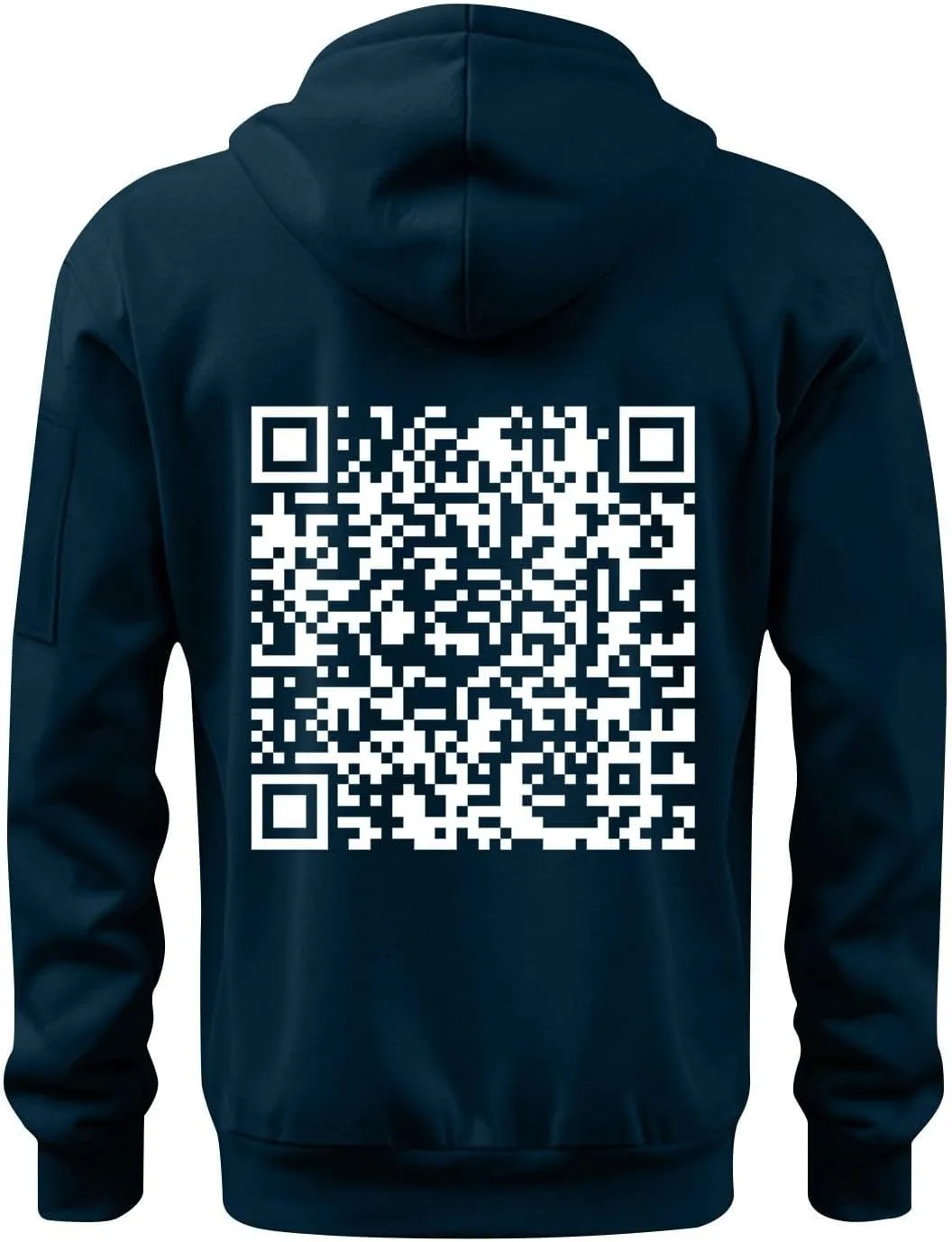 Funny Fuck You Qr Code Hoodie Casual Lightweight Full Zip Jacket Men Sports Big And Tall Sweatshirt With Pocket