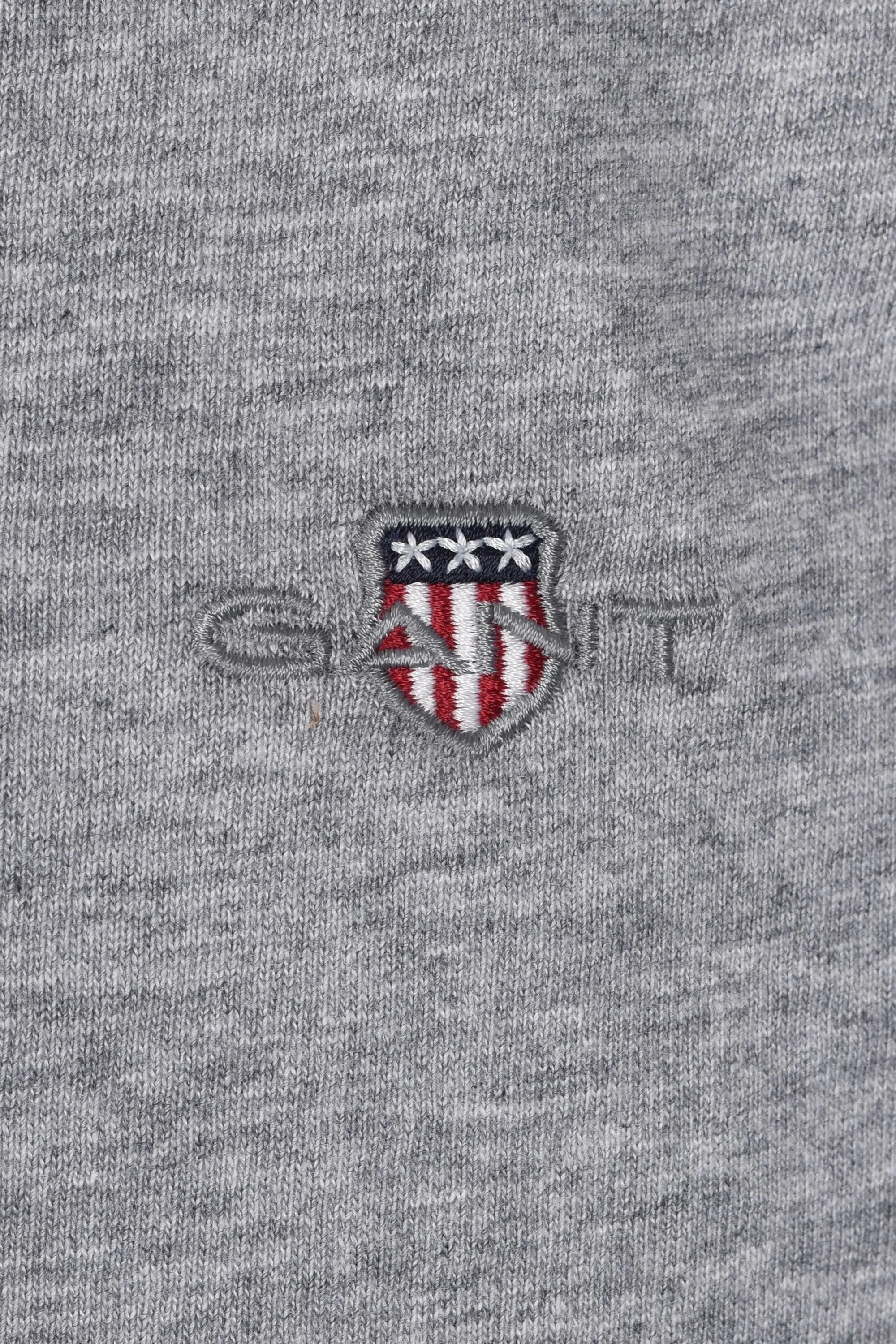 Gant Reg Shield Ss T-shirt Grey Melange