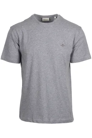 Gant Reg Shield Ss T-shirt Grey Melange