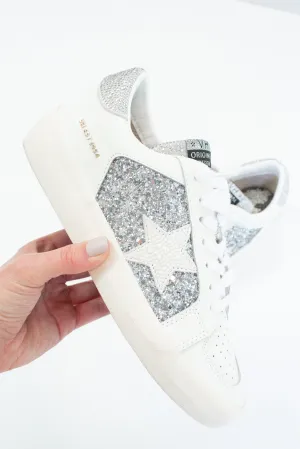 Georgette Silver Glitter Vintage Havana Low Top Sneaker