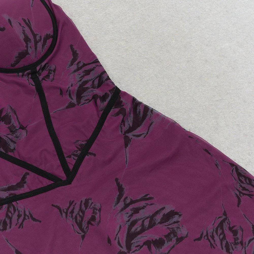 GFIT® Strappy Sleeveless Floral Maxi Bodycon Dress