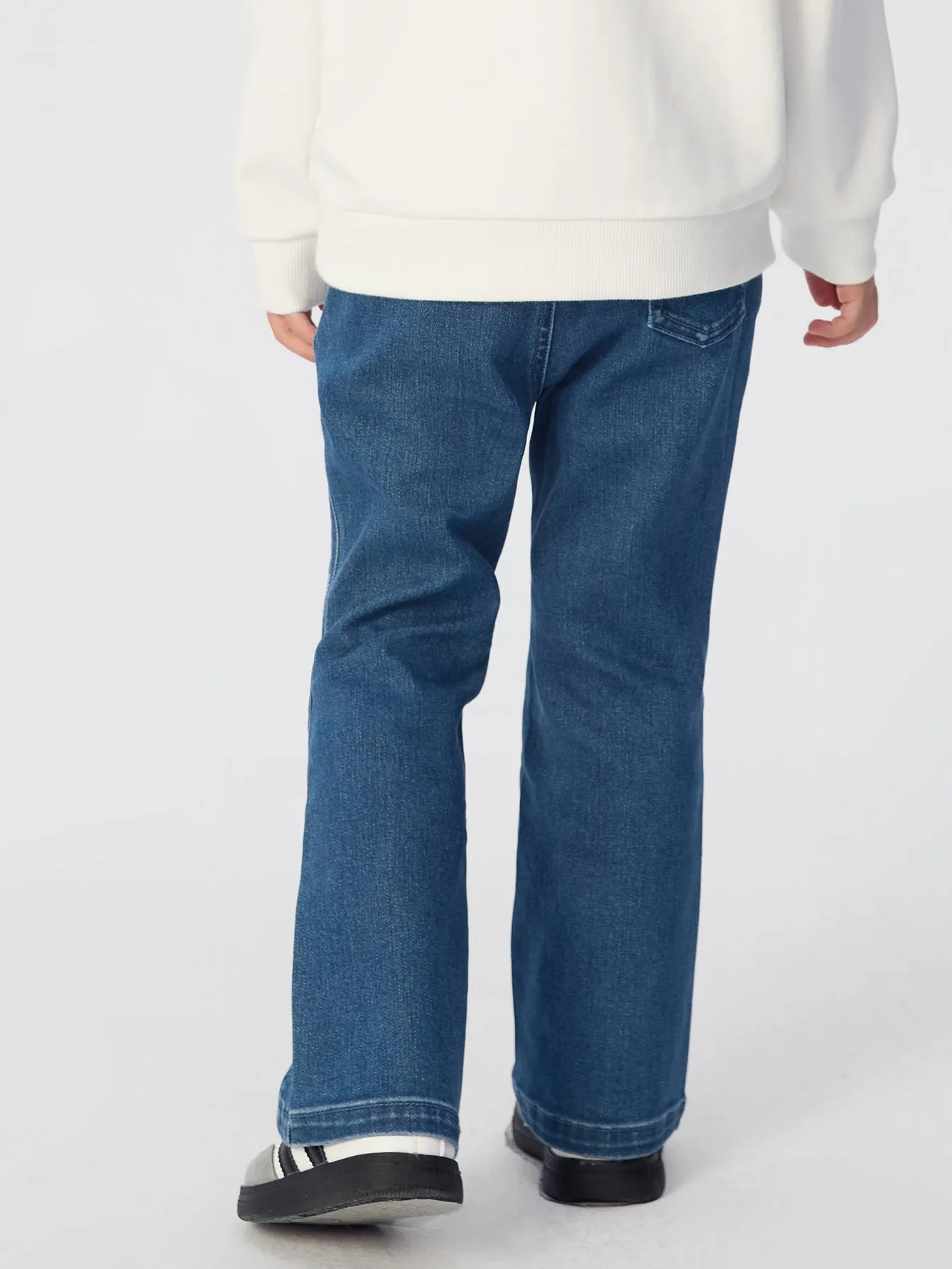 Girl Highlight Moment Denim Blue Bow Trousers
