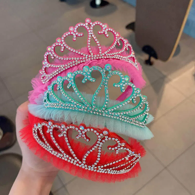 Girls Princess Hair Crown Beautiful Rhinestone Hair Band / Girls Hair Accessories