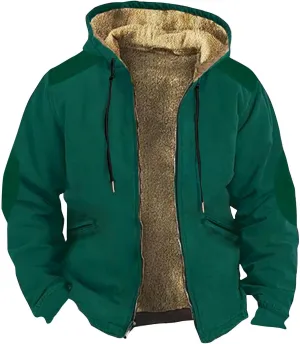 GOFULY Mens Winter Jacket Sherpa With Hood Warm Coats Fleece Zipper Hoodie Big And Tall Heavyweight Fall Outfits With Pockets