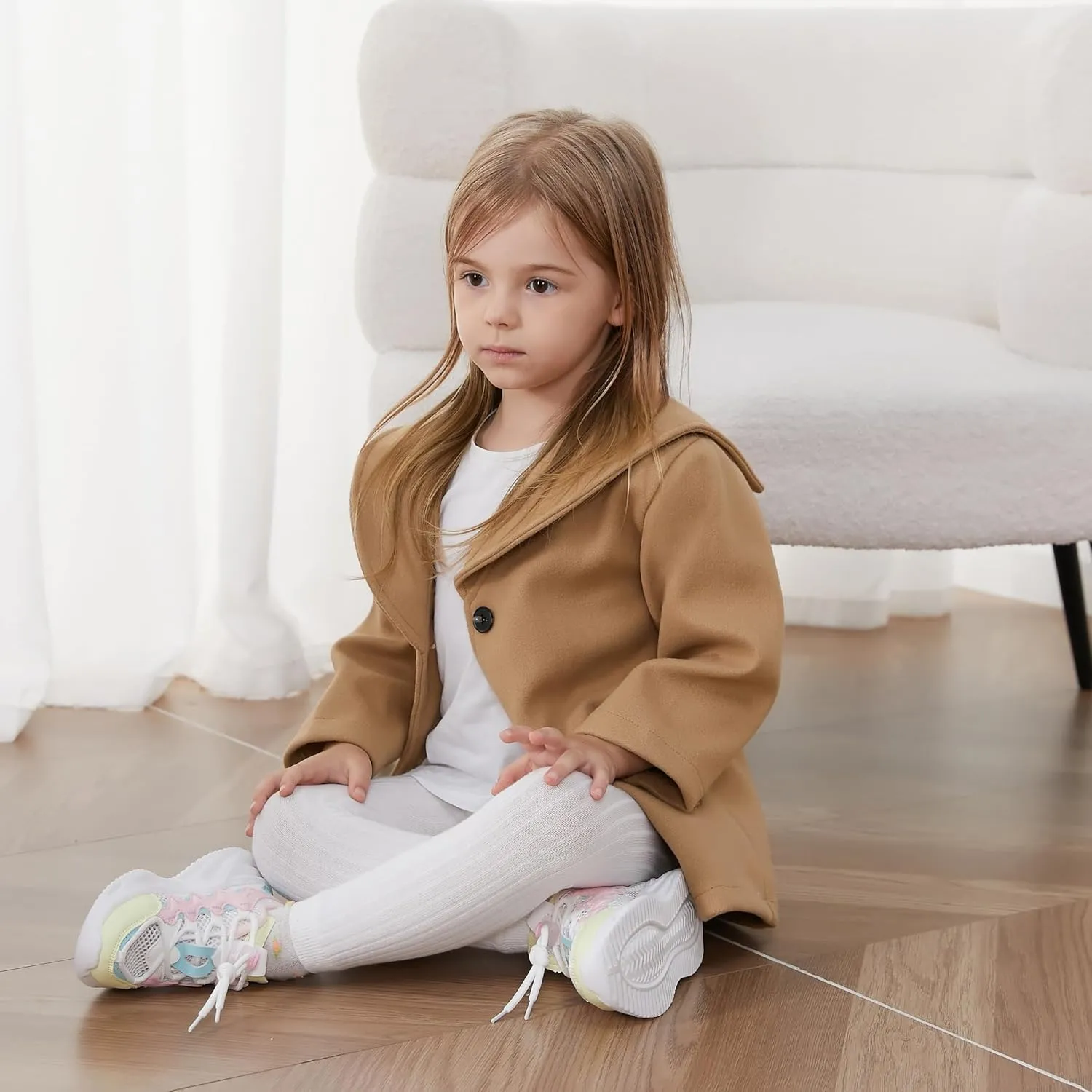 Goodplayer Baby Boy Girl Coat Toddler Pea Coat Fall Winter Jacket Outerwear for Baby Buttons Coat Clothes