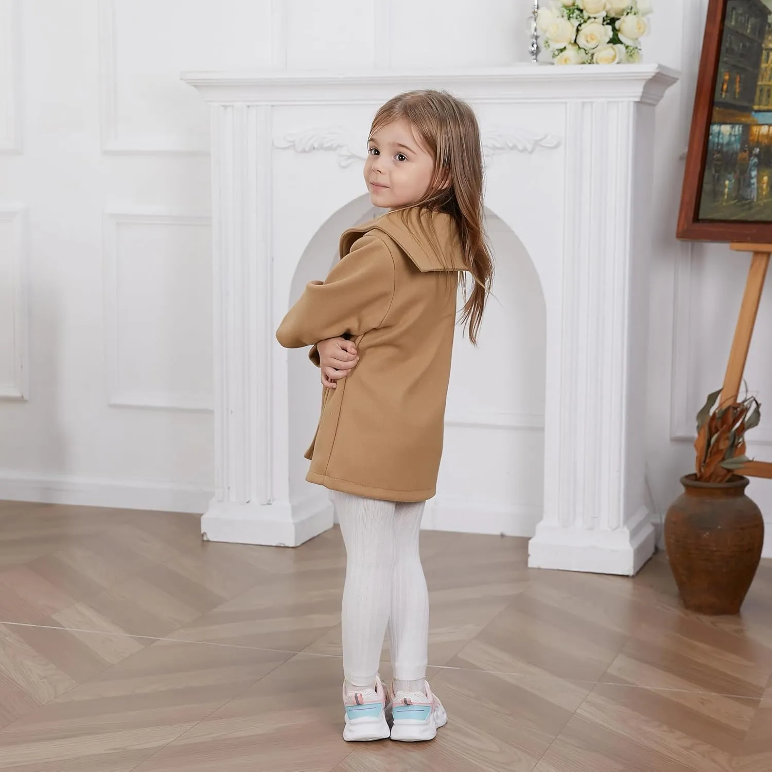 Goodplayer Baby Boy Girl Coat Toddler Pea Coat Fall Winter Jacket Outerwear for Baby Buttons Coat Clothes