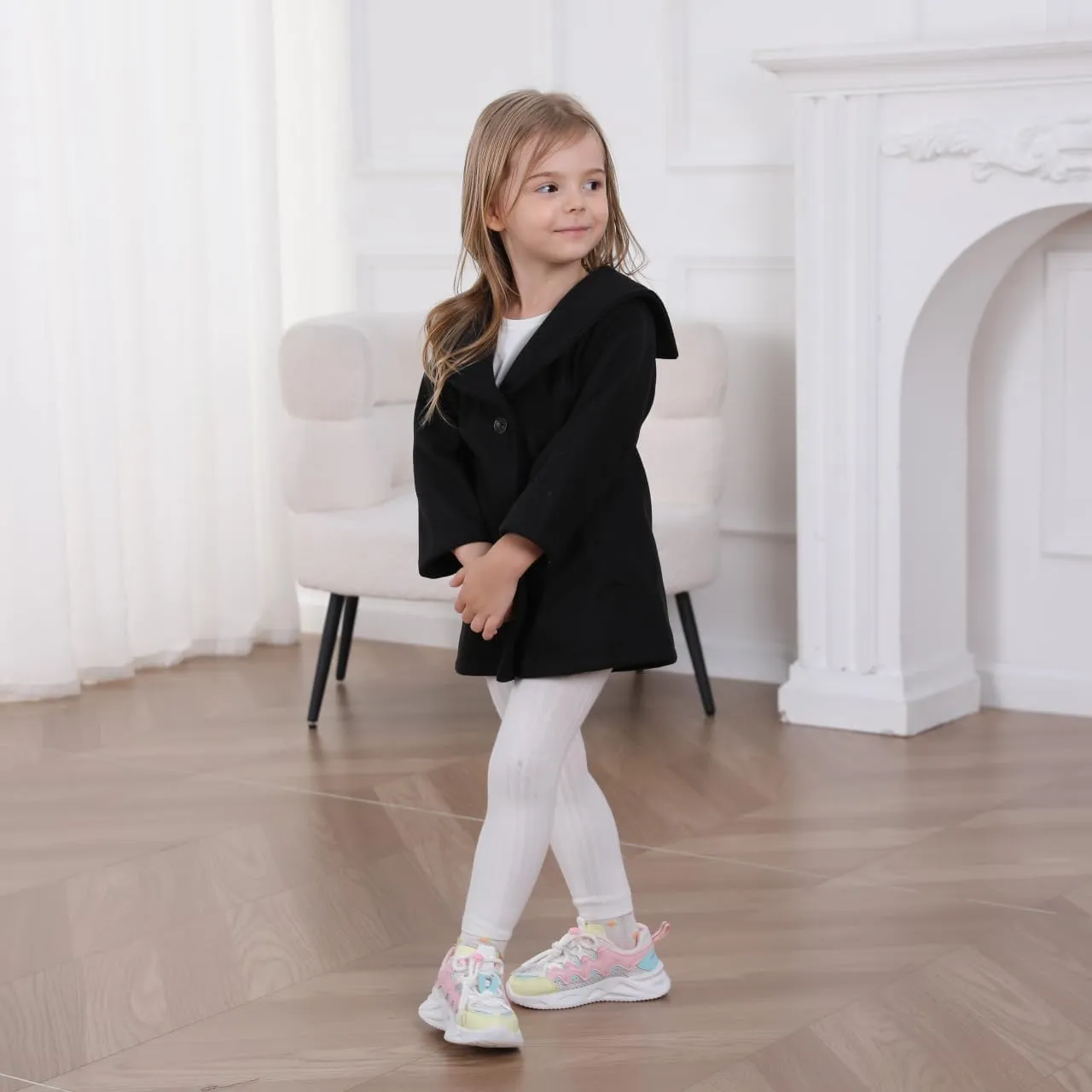 Goodplayer Baby Boy Girl Coat Toddler Pea Coat Fall Winter Jacket Outerwear for Baby Buttons Coat Clothes