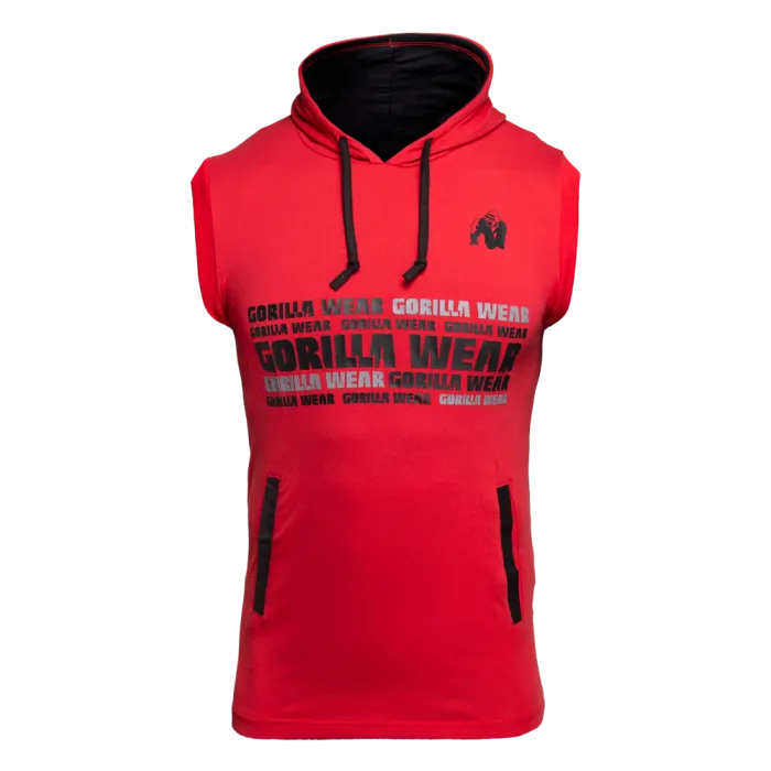 Gorilla Wear Melbourne S/L Hooded T-Shirt - Red