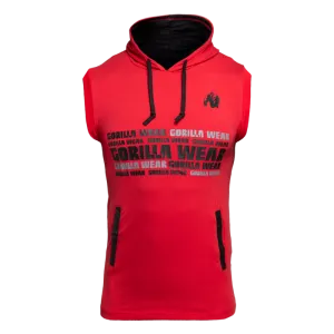 Gorilla Wear Melbourne S/L Hooded T-Shirt - Red