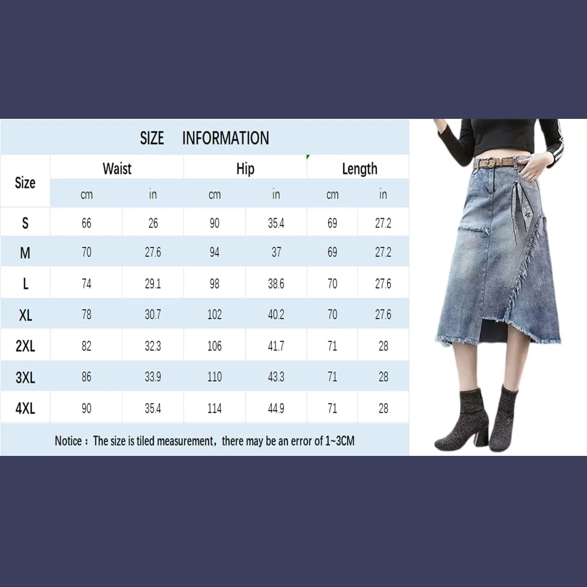 Gothic Denim Skirt Women's Oversized Retro high Waisted Irregular raw Edge Denim Skirt Harajuku Denim Skirt