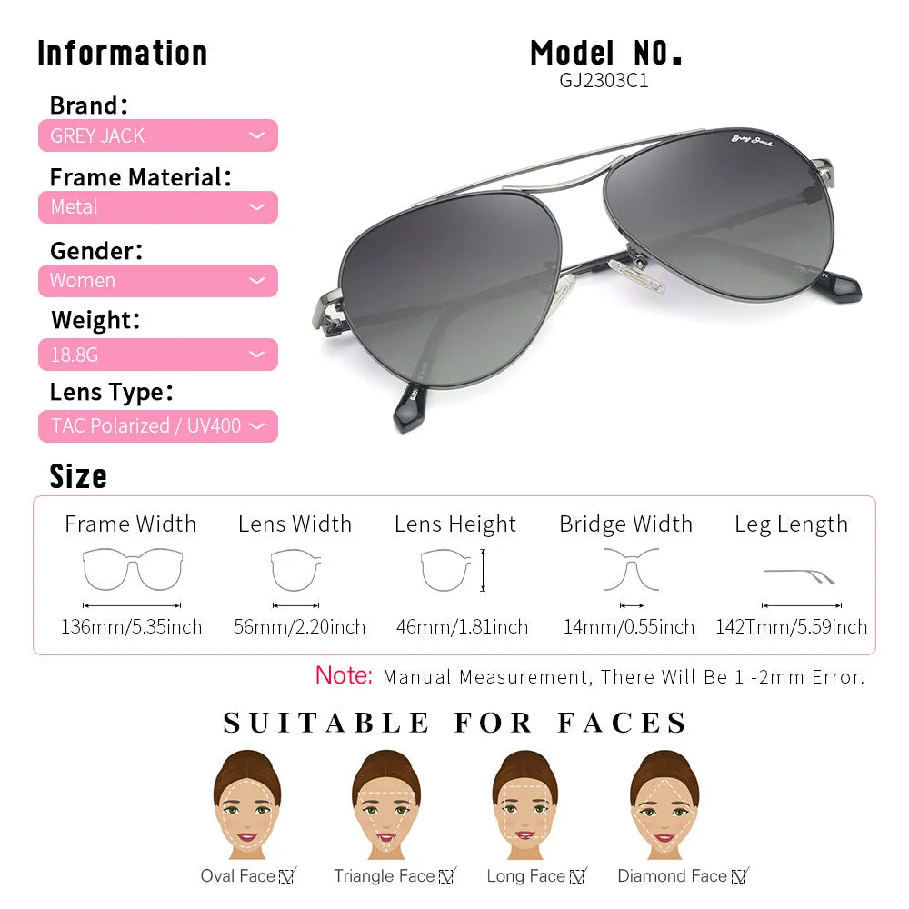 GREY JACK Pilot Sunglasses Stylish Latest Polarized Sunglasses 2303