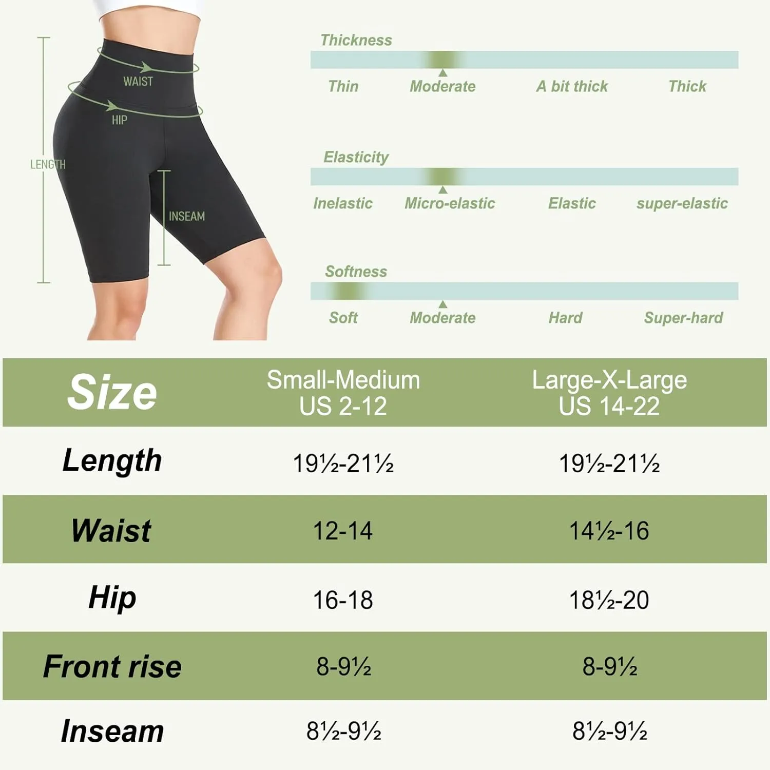 GROTEEN 7 Pack High Waisted 5''/8'' Biker Shorts for Women - Buttery Soft Black Workout Yoga Running Spandex Yoga Shorts