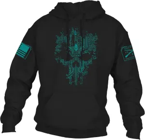 Grunt Style Circuit Skull Men's Patriotic Relaxed Fit Sweatshirt Hoodie