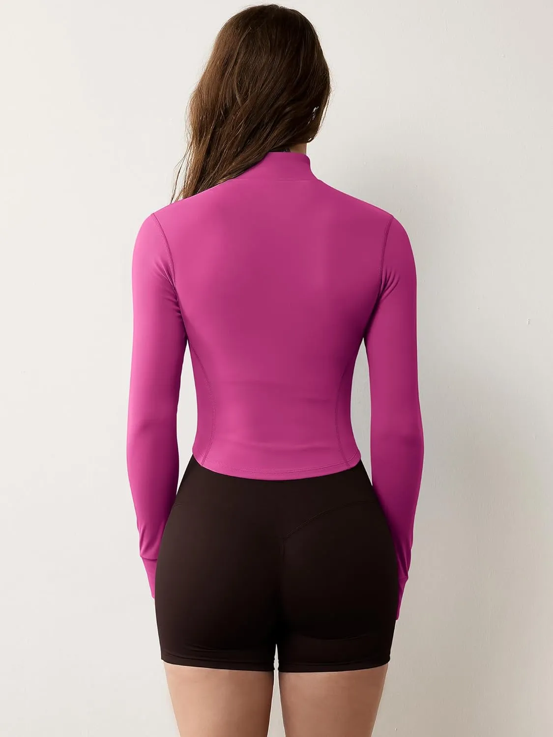 GYM RAINBOW Womens Zip Up Athletic Jacket Lightweight Contour Fit Gym Fitness Workout Jackets with Thumb Holes