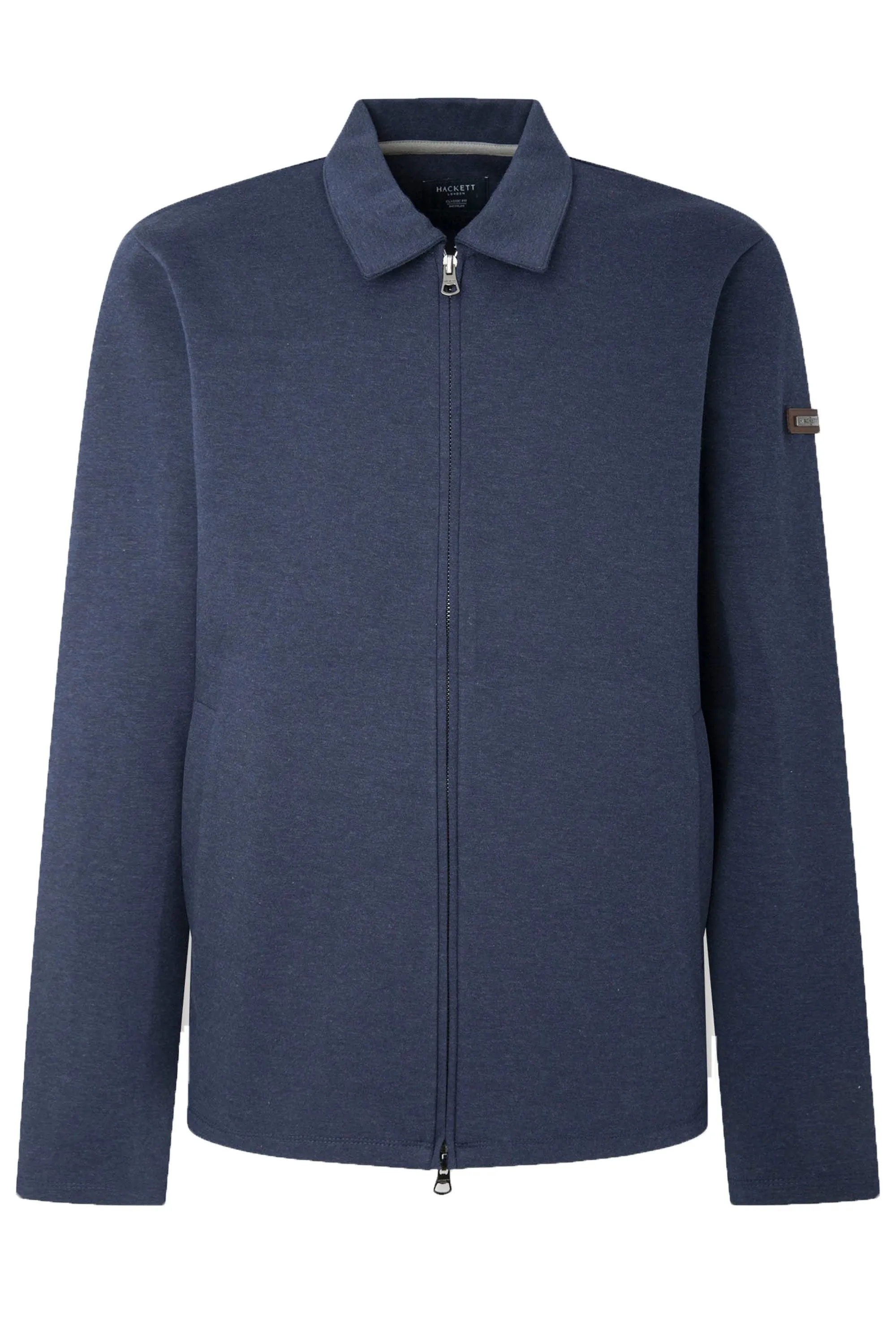 Hackett Double Knit Full Zip Navy