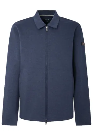 Hackett Double Knit Full Zip Navy