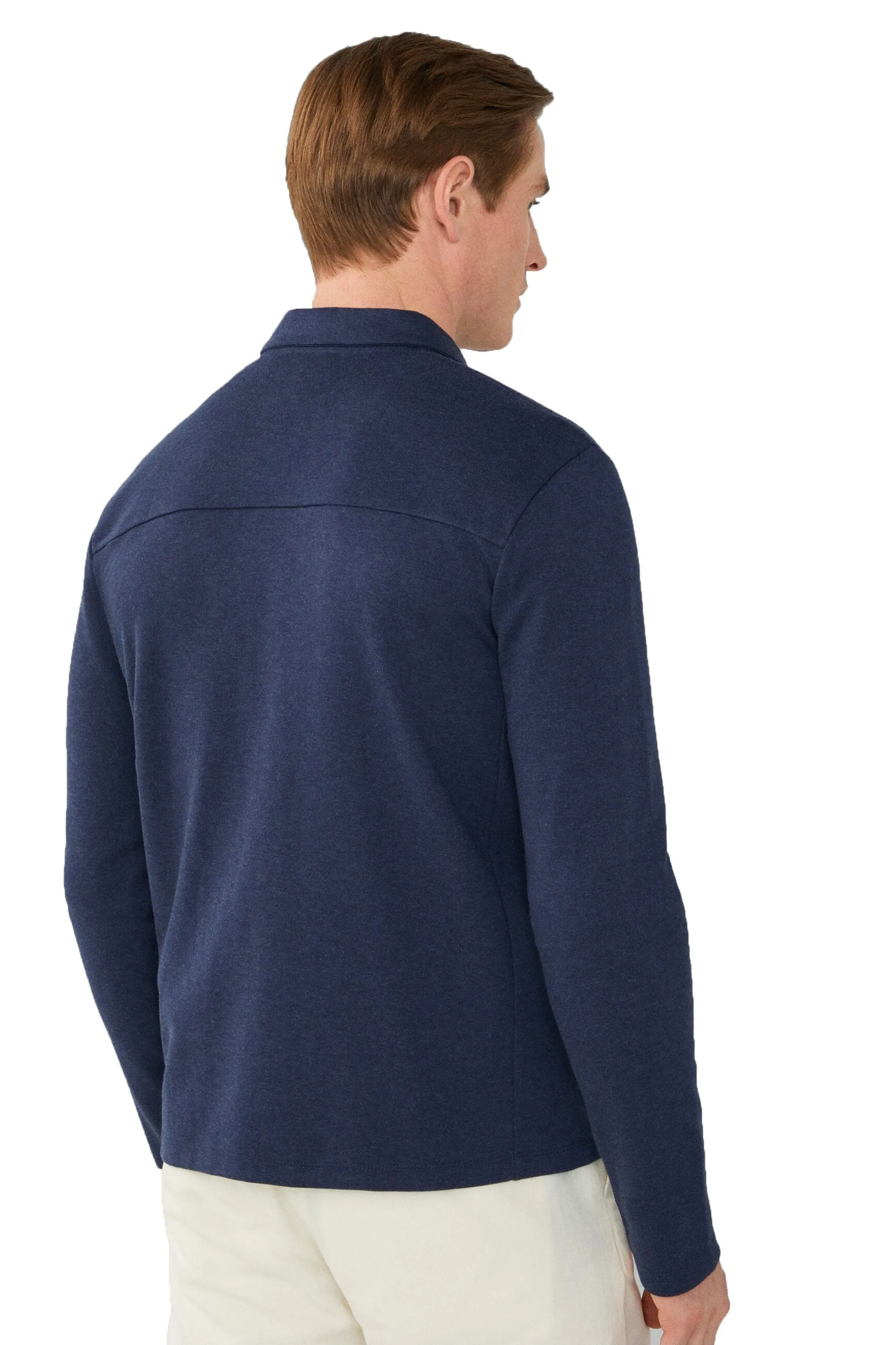 Hackett Double Knit Full Zip Navy