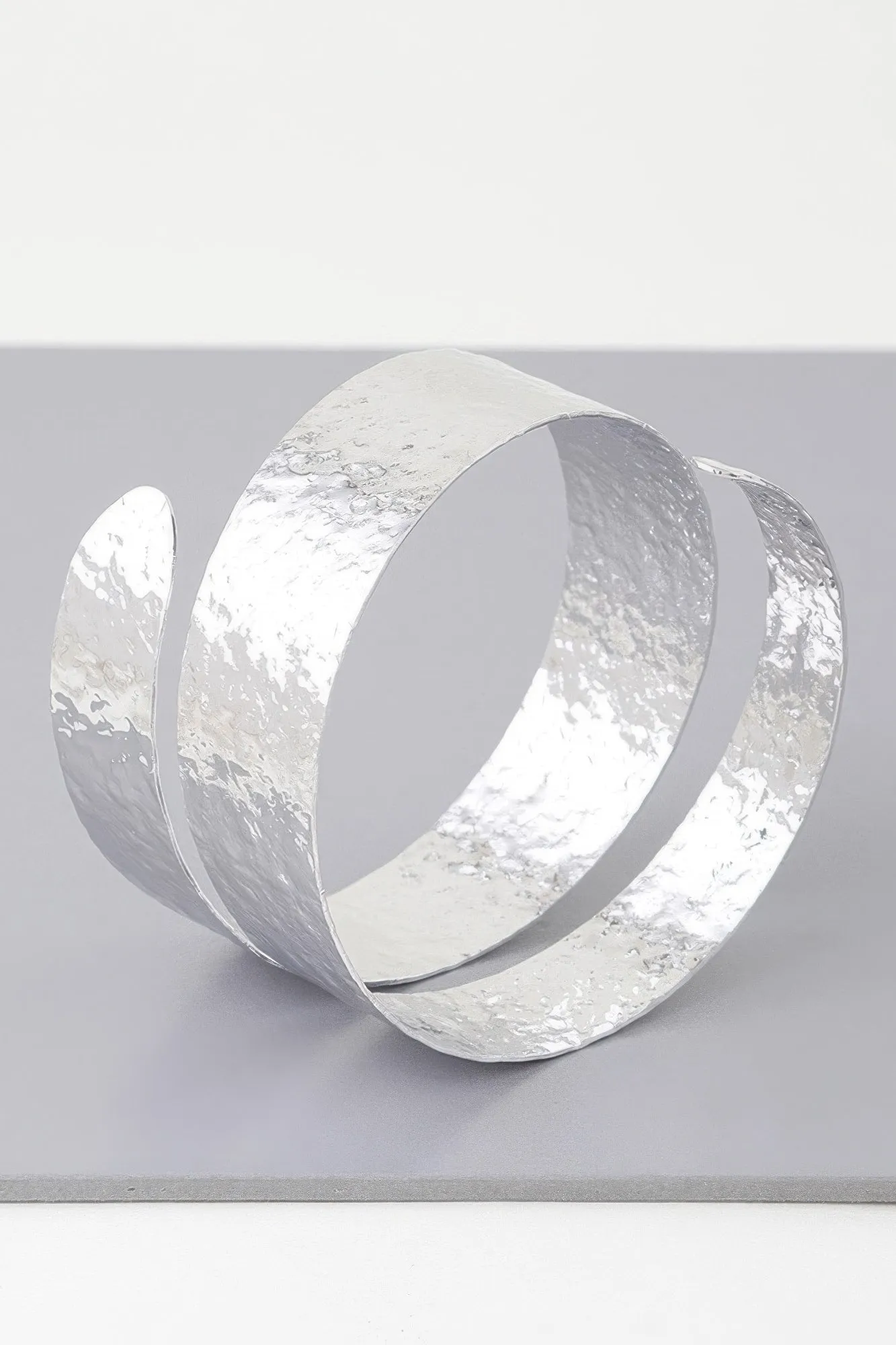 Hammered Wrap Around Cuff Bracelet