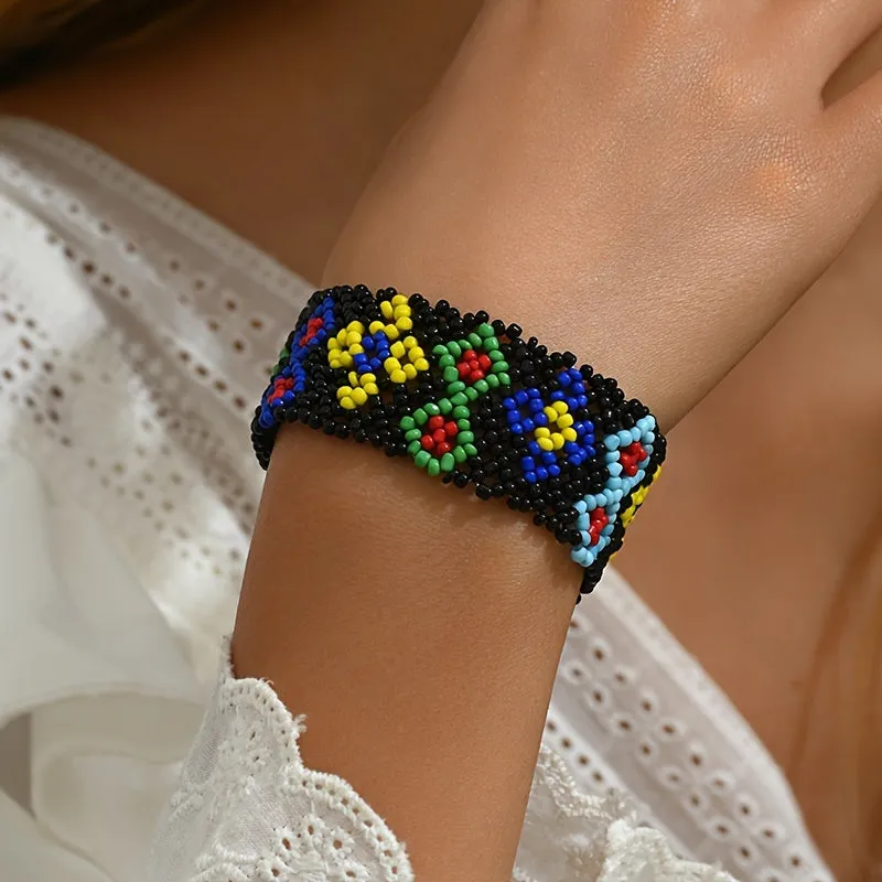 Handmade Geometric Beaded Bracelet