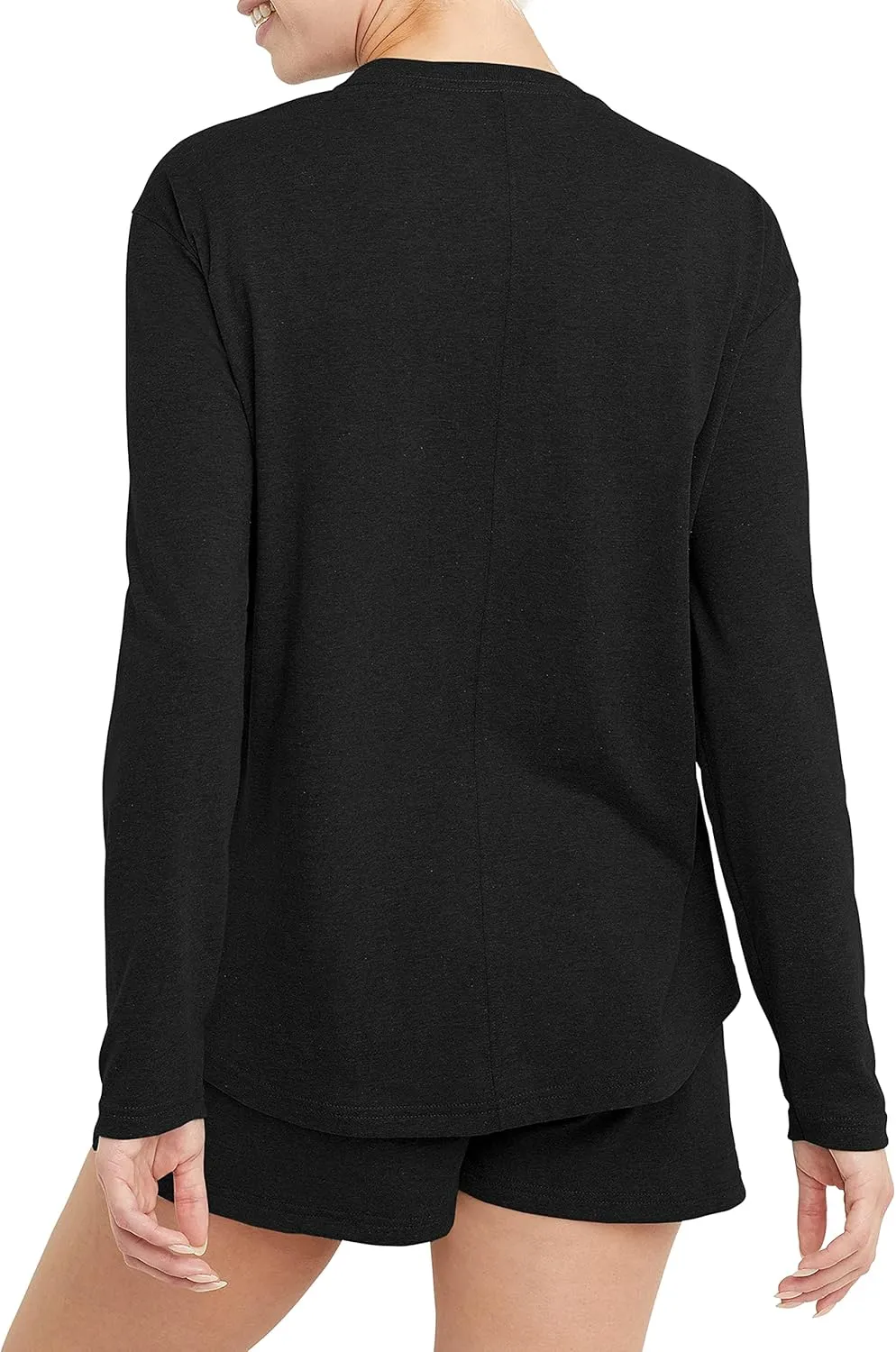 Hanes Women's Originals Tri-Blend Long-Sleeve T-Shirt, Crewneck Tee For Women, Relaxed Fit