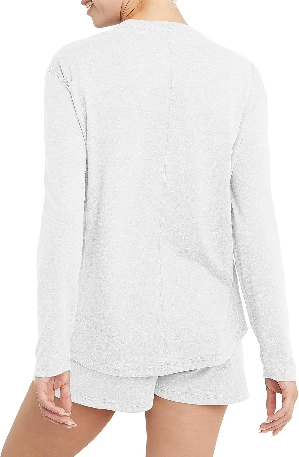 Hanes Women's Originals Tri-Blend Long-Sleeve T-Shirt, Crewneck Tee For Women, Relaxed Fit