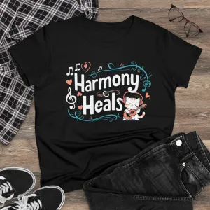Harmony Heal Short Sleeve Regular Fit Cotton Womens Tshirts