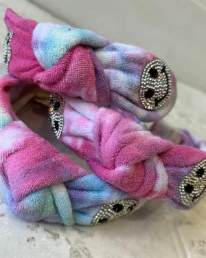 Headbands | Terry Knot - Crystallized Smiley | Bari Lynn Accessories