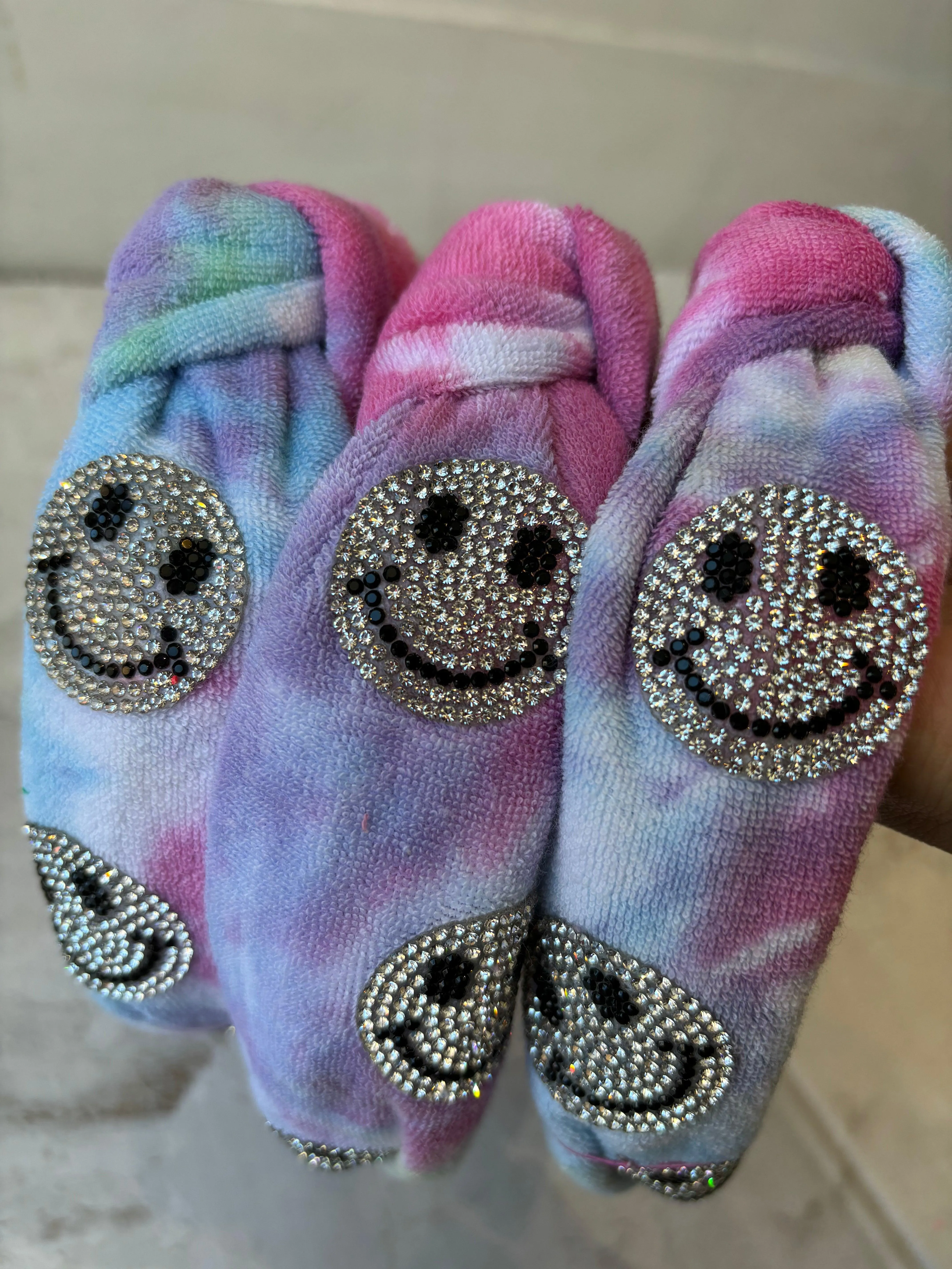 Headbands | Terry Knot - Crystallized Smiley | Bari Lynn Accessories