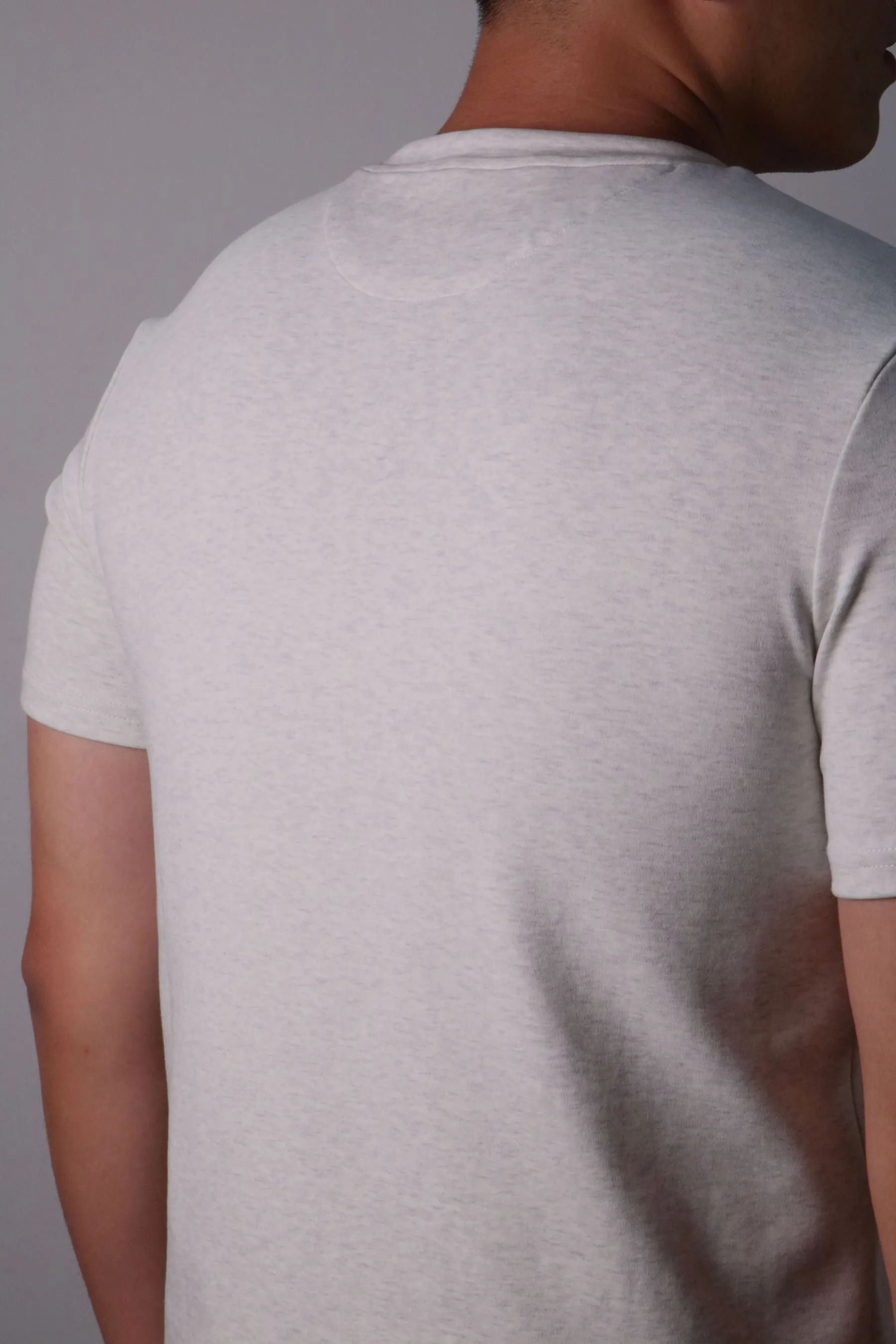 Heather Concrete Cotton-Jersey Round Neck T-shirt