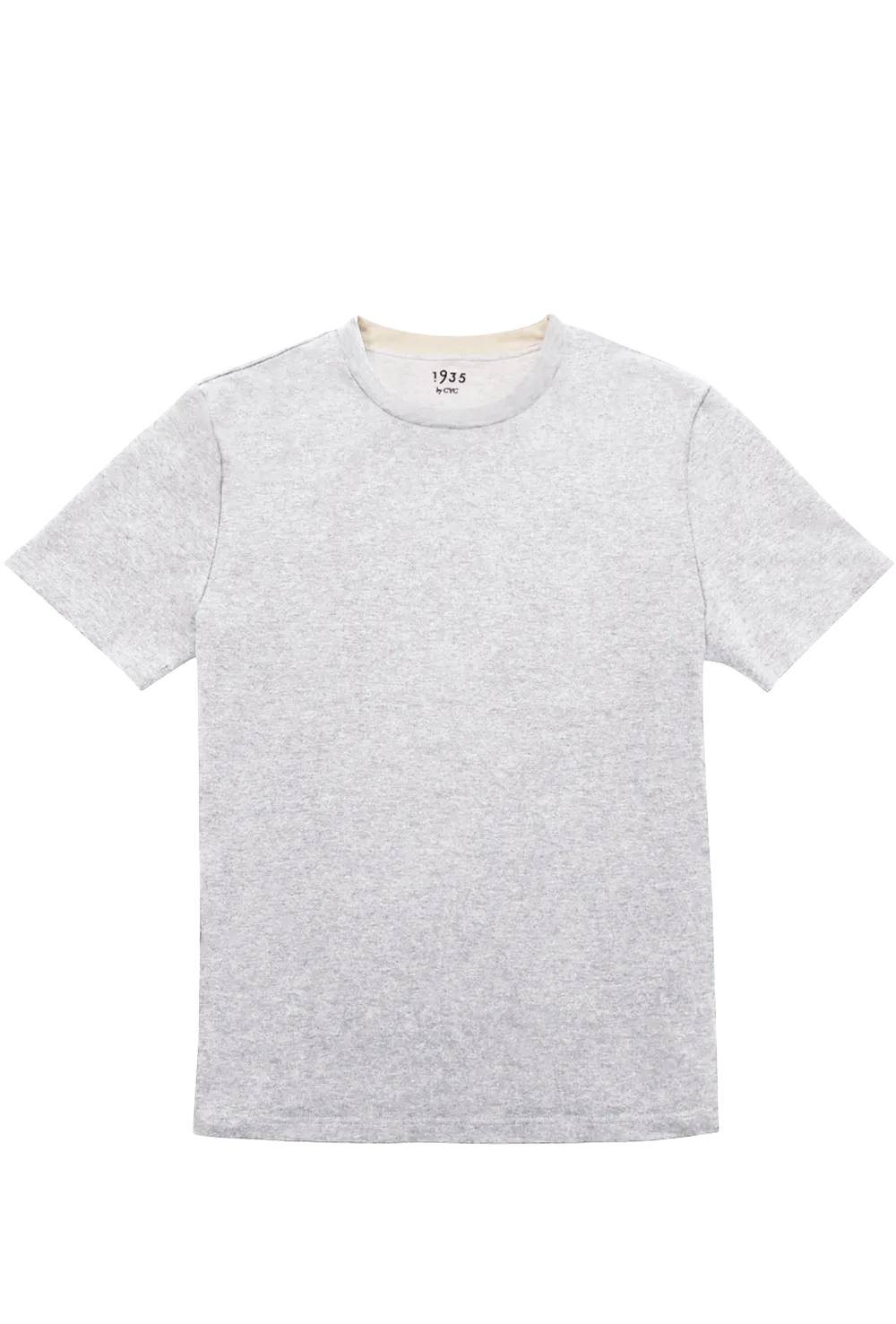 Heather Concrete Cotton-Jersey Round Neck T-shirt