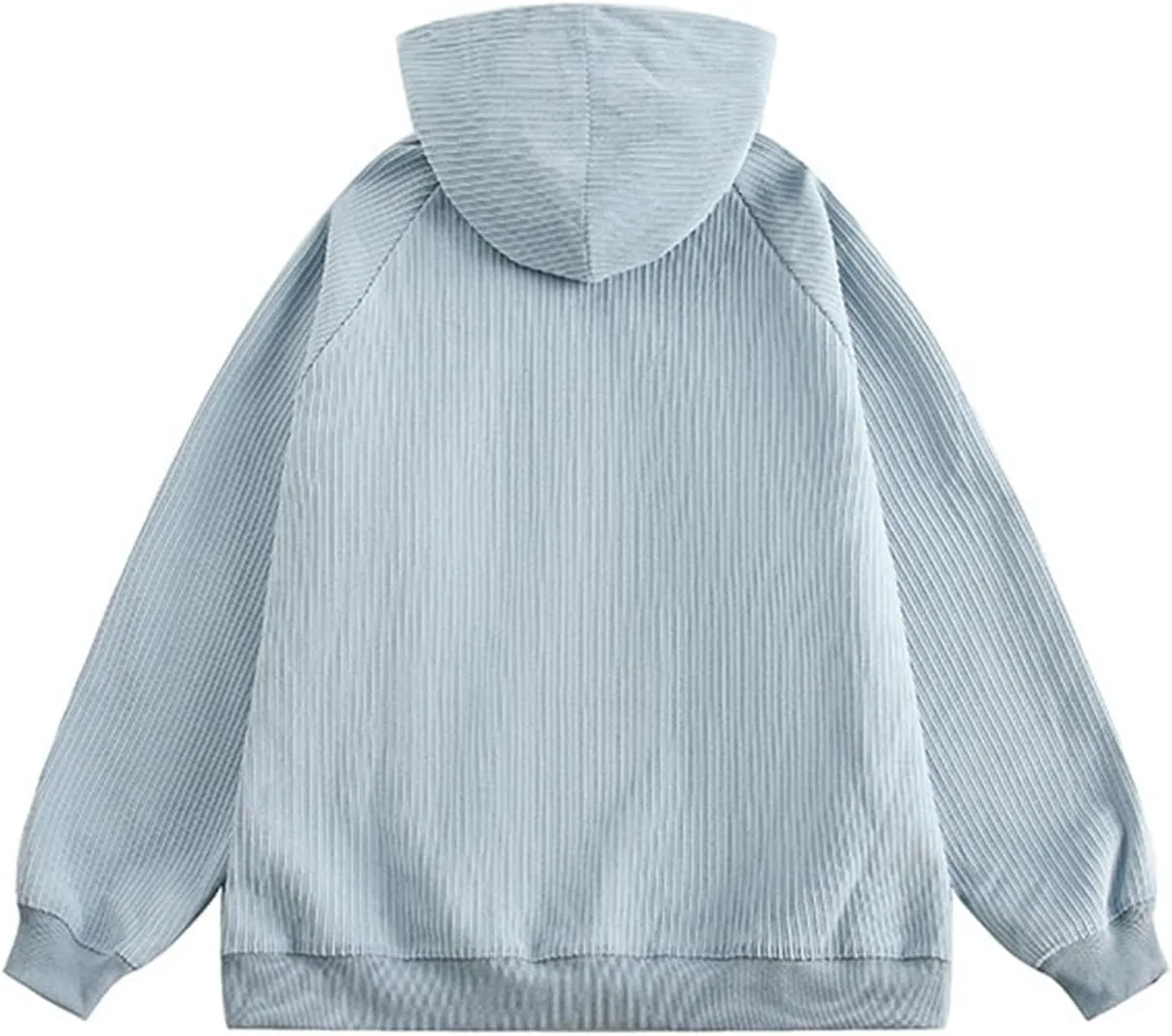 hlysgo Corduroy Hoodies for Men Women, Oversized Sweatshirt with Pocket Casual Thicken Hoodies Pullover Fall Winter Clothes