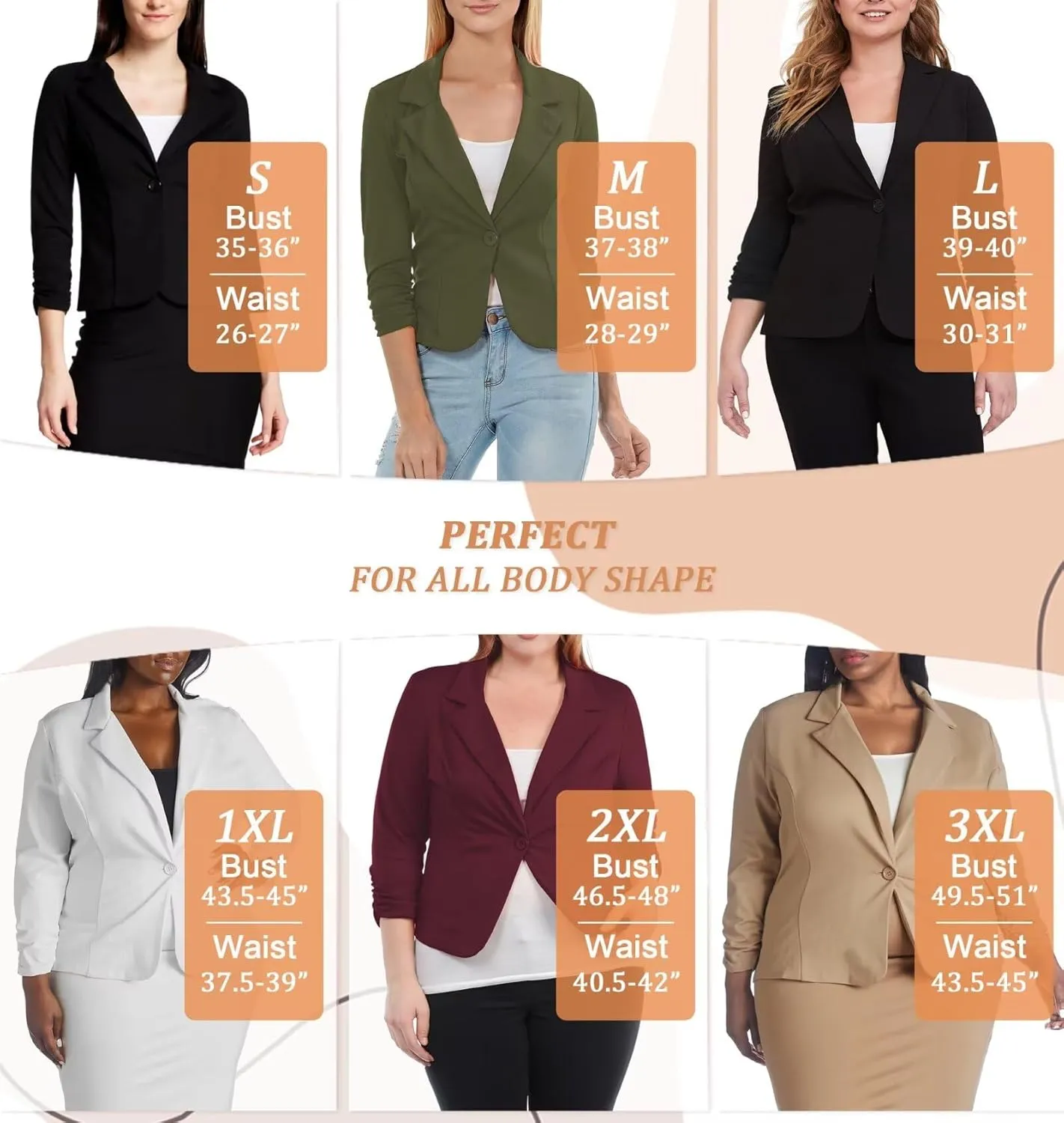 Hybrid & Company Women Super Comfy Ponte Office Blazer